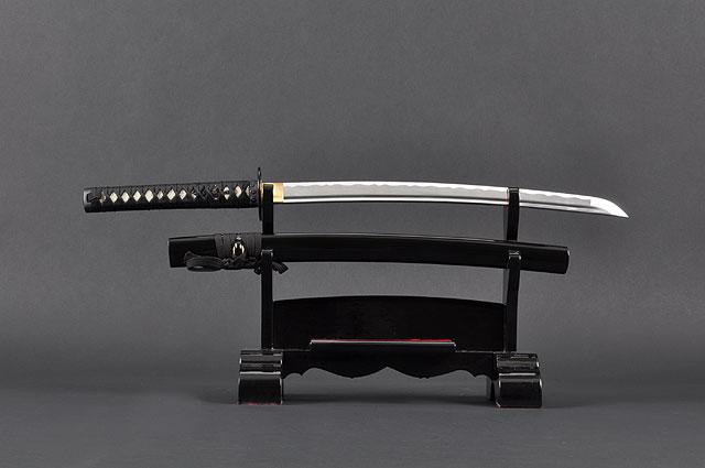 FULLY HANDMADE TOMOE CREST ALUMINIUM ALLOY JAPANESE WAKIZASHI TRAINING SWORD - buyblade