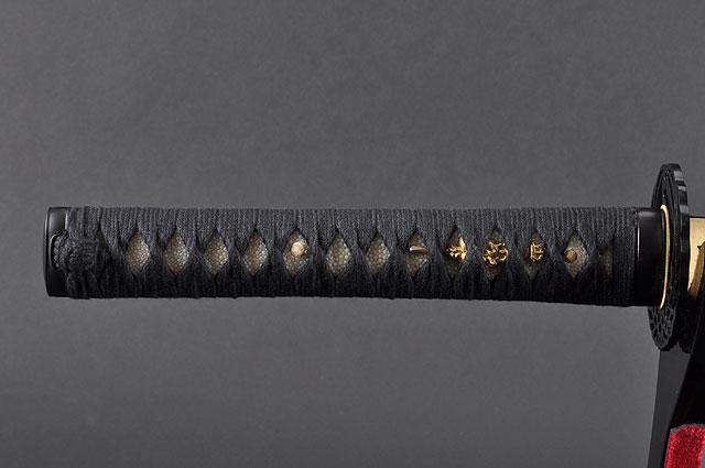 Samurai Wakizashi Sword, Practical, Hand Forged, 1060 Carbon Steel, Heat Tempered, Full Tang, Sharp, Dancing Crane Tsuba, Bendable Blade