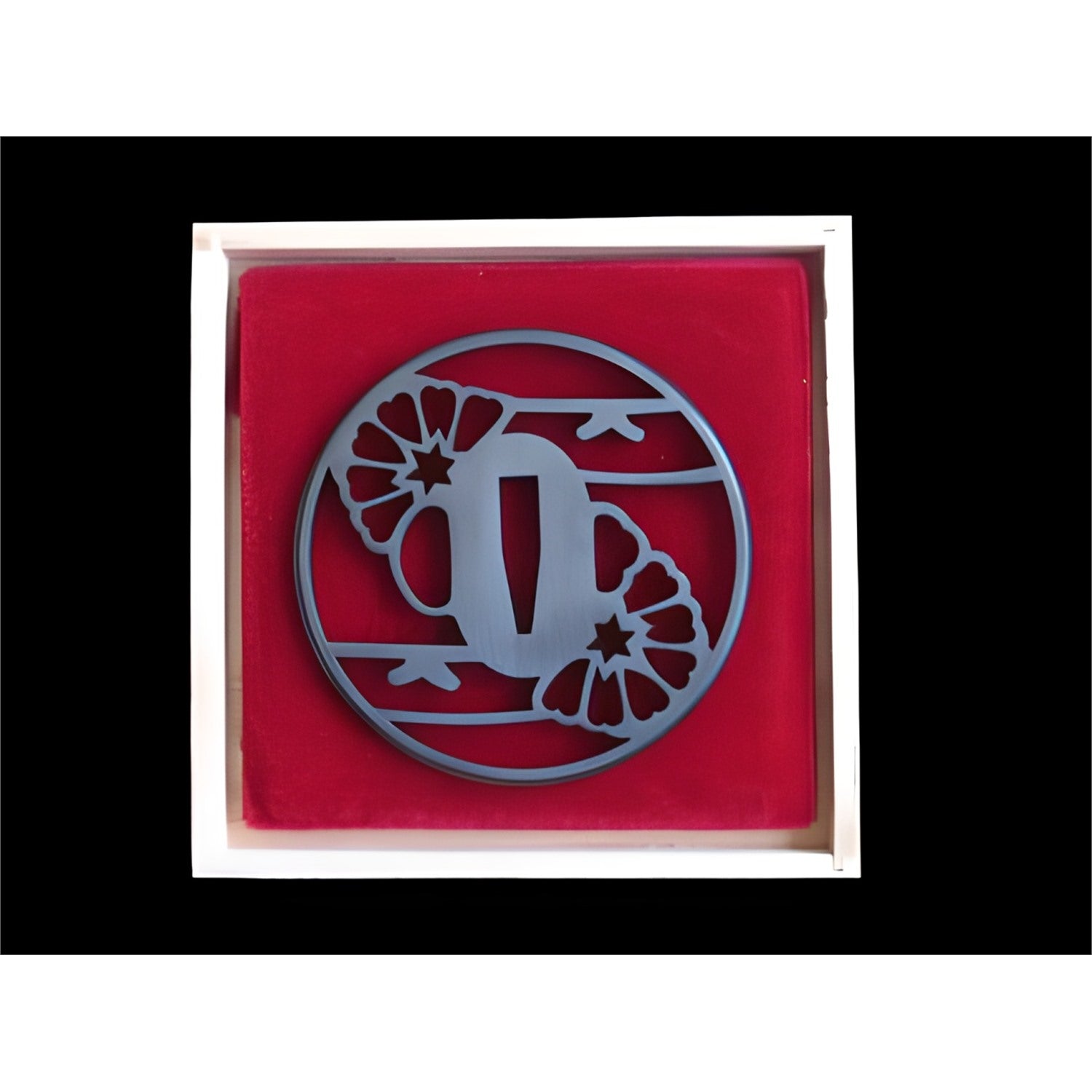 Chrysanthemum Tsuba | iron alloy Japanese Sword Guard | Handmade Sword