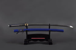 Orchid Katana - 1045 Steel, Royal Blue Saya – Handmade Sword