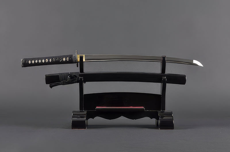 Bamboo Wakizashi - 1045 Steel, Bo-Hi Fuller – Handmade Sword