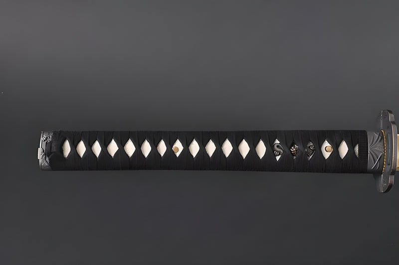 Bamboo Wakizashi - 1045 Steel, Bo-Hi Fuller – Handmade Sword