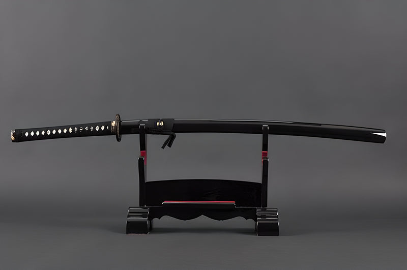 Dragon Katana - 1095 Steel, Black Lacquer Saya – Handmade Sword