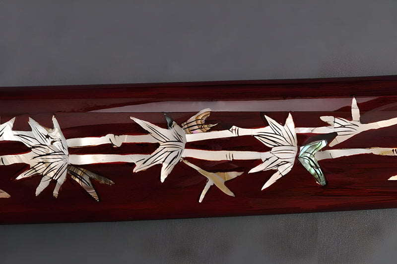 Root Claw Katana - 1045 Steel, Red Raden Saya – Handmade Sword