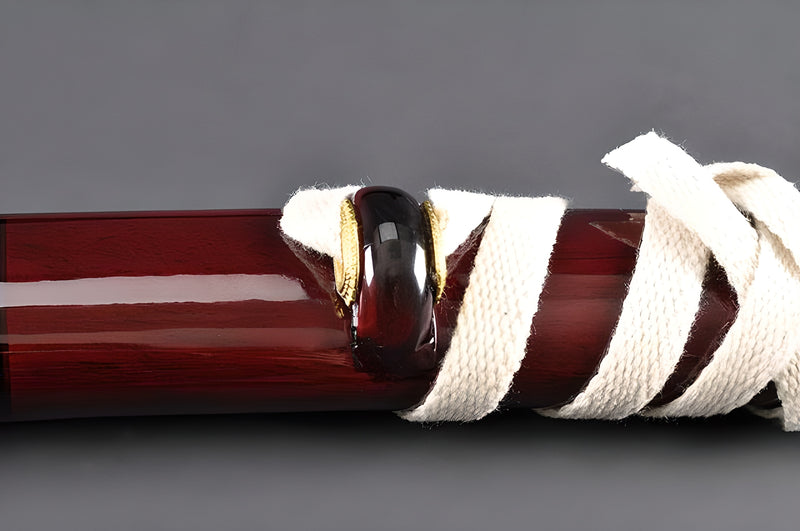 Red Tanto - 1095 High Carbon Steel, Red Saya – Handmade Sword