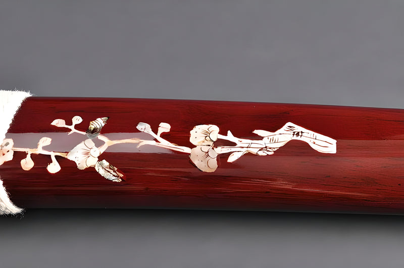 Red Tanto - 1095 High Carbon Steel, Red Saya – Handmade Sword