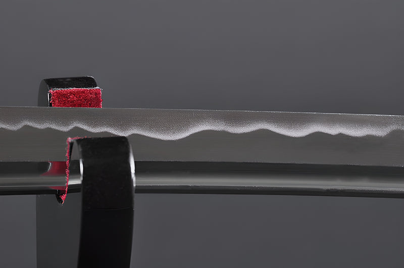 Files Pattern Katana - 1060 Carbon Steel, Black Saya – Handmade Sword
