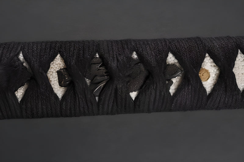 Files Pattern Katana - 1060 Carbon Steel, Black Saya – Handmade Sword