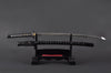 Lion Wave Katana — 1045 Carbon Steel, Ribbed Black Saya, Hand Forged, Full Tang, Battle Ready