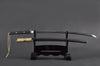 Tactical Katana — Manganese Steel, Black Fiberglass Saya, Full Tang, Hand Forged