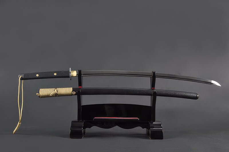 Tactical Katana - Manganese Steel, Black Fiberglass Saya