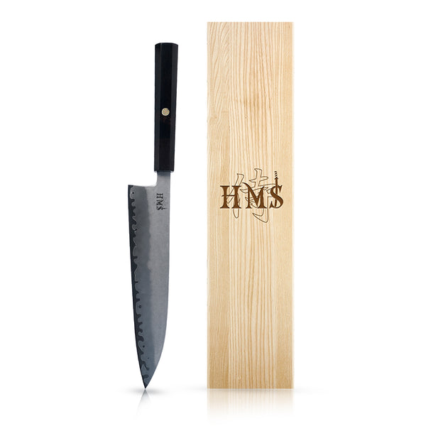 HMS 8-Inch Gyuto Kitchen Knife - Japanese HAP40 Triple-Layer Steel