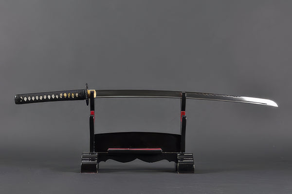 Empire Wheel Katana - 1095 High Carbon Steel, Black Saya