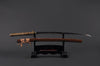Warrior Fuji Katana - Damascus Steel, Clay Tempered, Brown Saya