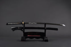 【極美品・1回使用】ROME KATANA AW FASE 黒 S Aeolus Katana - 1095 High Carbon Steel, Black Saya – Handmade Sword