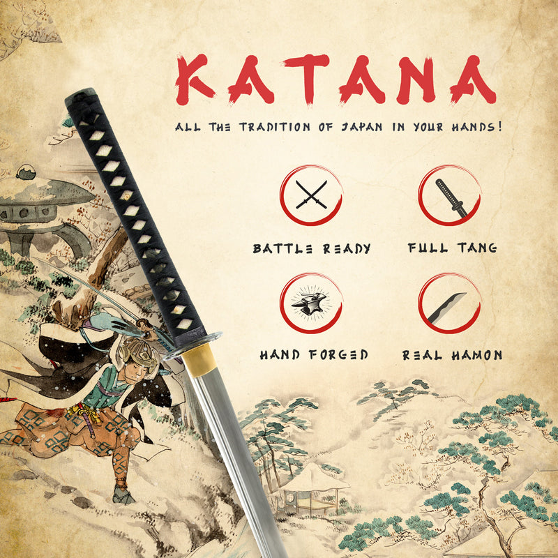 FULLY HAND FORGED PRACTICAL DRAGONFLY SAMURAI KATANA SWORD