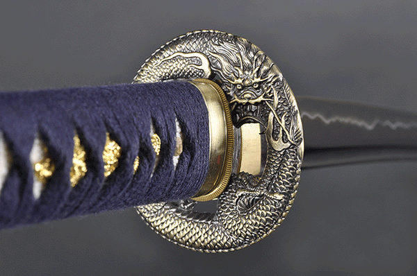 Japanese Samurai Katana Swords, Functional, Hand Forged, 1045 Carbon Steel, Heat Tempered, Full Tang, Sharp, Dragon