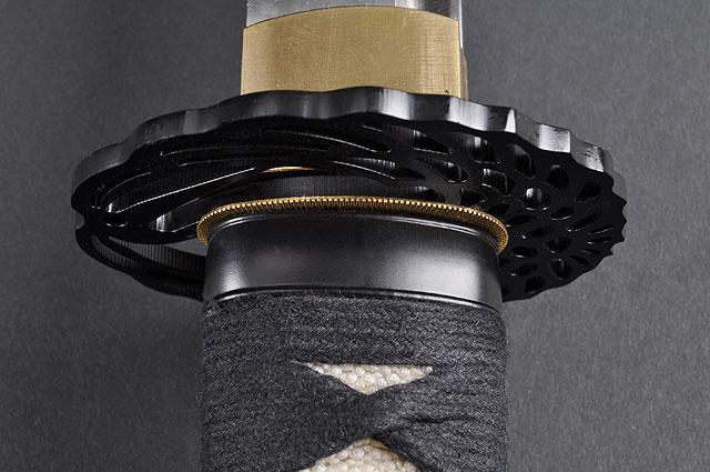 Samurai Wakizashi Sword, Practical, Hand Forged, 1060 Carbon Steel, Heat Tempered, Full Tang, Sharp, Dancing Crane Tsuba, Bendable Blade