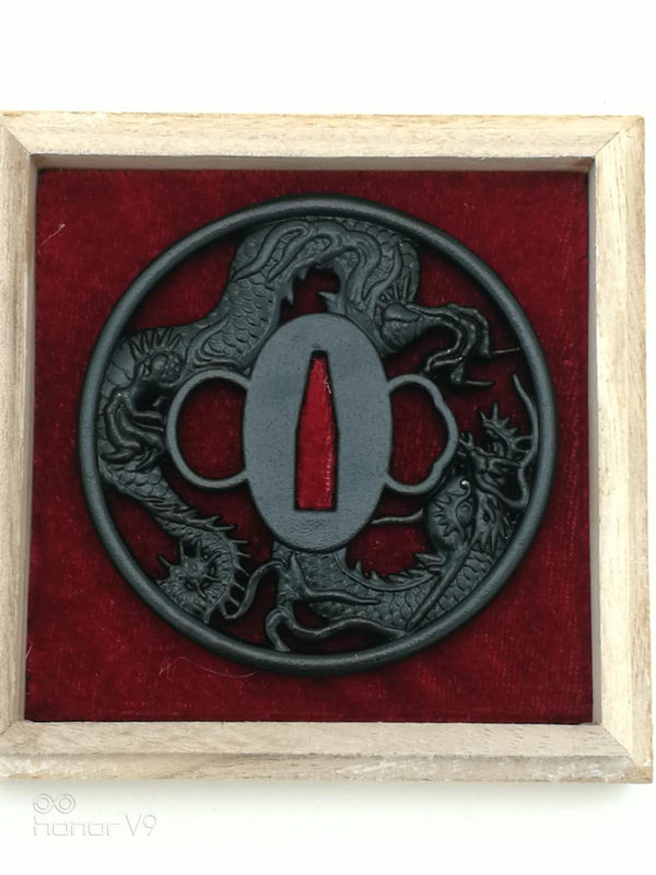 JAPANESE SAMURAI KATANA SWORD DRAGON TSUBA