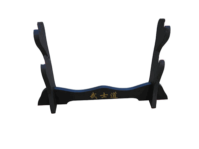 BLACK WOOD 2 TIER SWORD TABLE STAND - buyblade