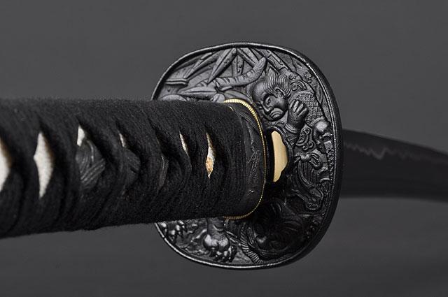 FULLY HANDMADE PRACTICAL TIGER JAPANESE SAMURAI KATANA SWORD - buyblade