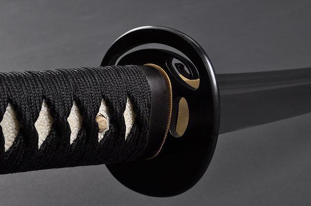 FULLY HAND FORGED BLACK MOTHER OF PEARL DRAGON SAMURAI KATANA SWORD - buyblade