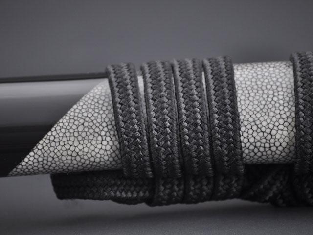 FULLY HAND FORGED CLAY TEMPER PRACTICAL BLACK FAN KATANA SWORD