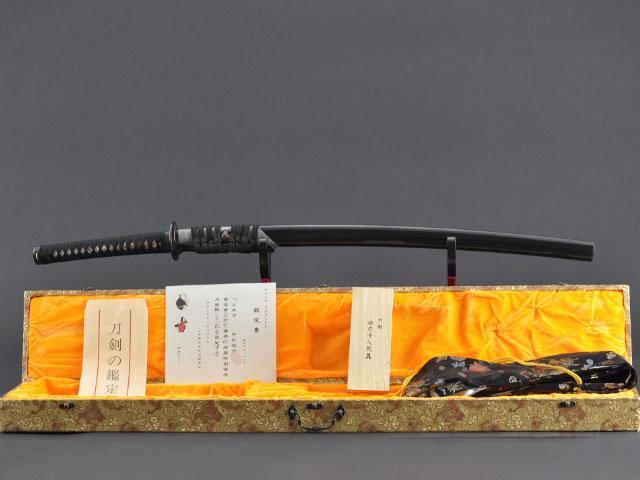 FULLY HAND FORGED CLAY TEMPER PRACTICAL BLACK FAN KATANA SWORD