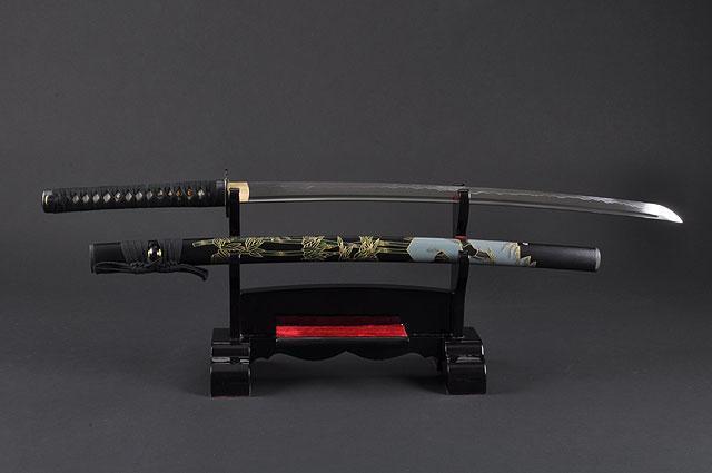 FULLY HAND FORGED RED FULL TANG IRON BAMBOO JAPANESE SAMURAI KATANA SWORD - buyblade