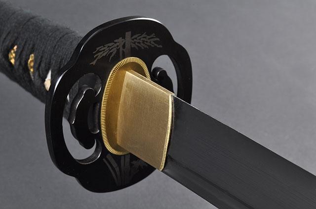 FULLY HAND FORGED RED FULL TANG IRON BAMBOO JAPANESE SAMURAI KATANA SWORD - buyblade