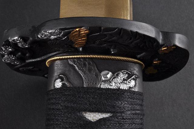 FULLY HAND FORGED RED FULL TANG IRON PINE JAPANESE SAMURAI KATANA SWORD - buyblade
