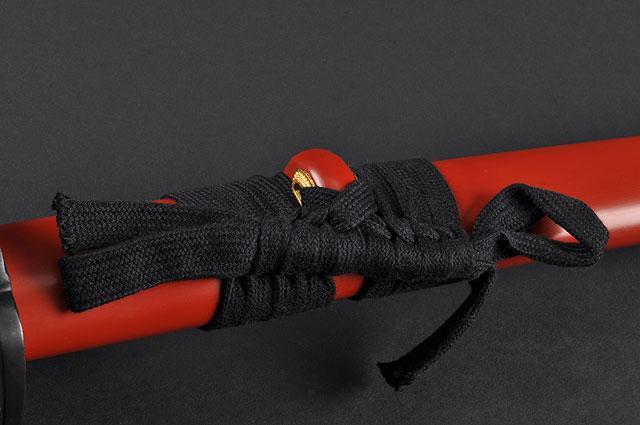FULLY HAND FORGED RED FULL TANG IRON PINE JAPANESE SAMURAI KATANA SWORD - buyblade