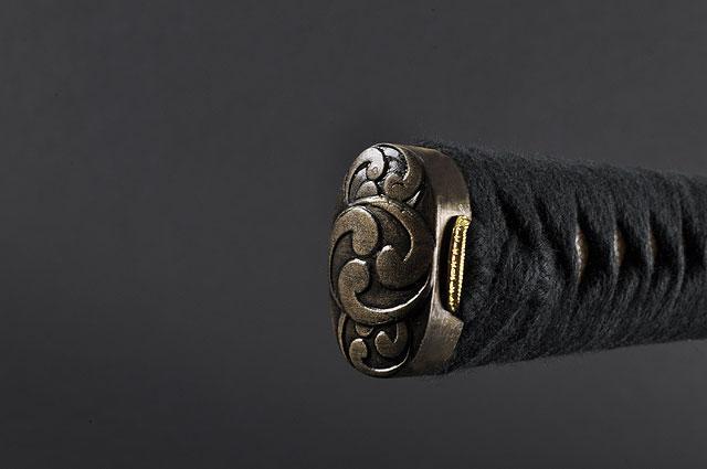 FULLY HAND FORGED BLACK FULL TANG WAVES JAPANESE SAMURAI KATANA SWORD - buyblade