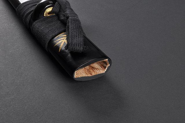 FULLY HAND FORGED BLACK FULL TANG WAVES JAPANESE SAMURAI KATANA SWORD - buyblade