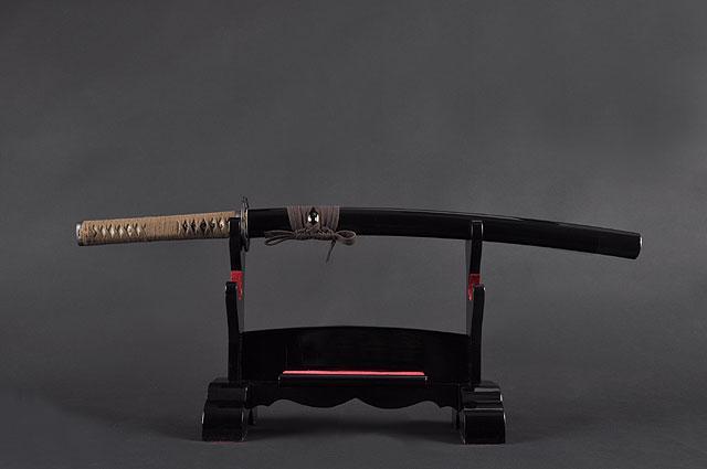 FULLY HAND FORGED FULL TANG BLACK JAPANESE WAKIZASHI SWORD