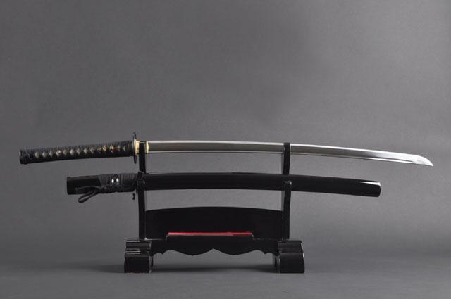 FULLY HANDMADE TOMOE CREST STAINLESS STEEL JAPANESE KATANA TRAINING SWORD - buyblade