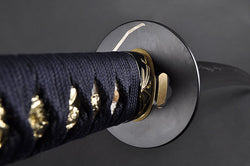 HMS-FULLY HAND FORGED PRACTICAL ORCHID JAPANESE KATANA SWORD