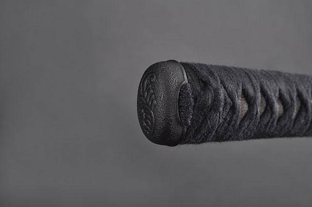 Samurai Katana Sword, Battle Ready, Hand Forged, 1045 Carbon Steel, Heat Tempered, Full Tang, Sharp, Black Wooden Scabbard
