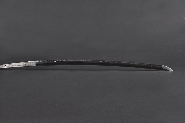 Samurai Katana Sword, Battle Ready, Hand Forged, 1045 Carbon Steel, Heat Tempered, Full Tang, Sharp, Black Wooden Scabbard