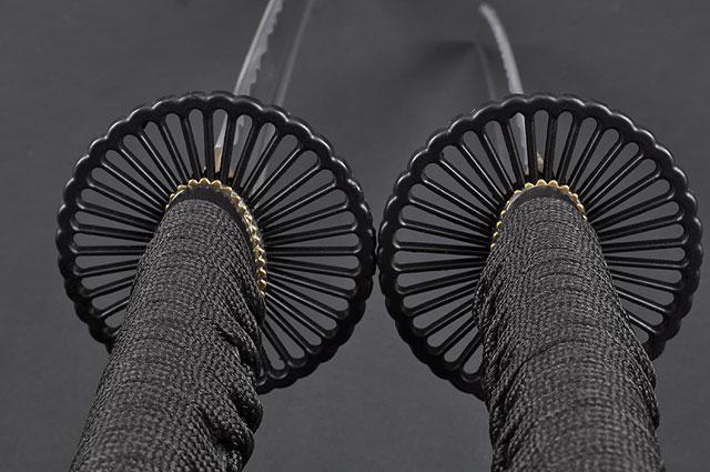 FULLY HANDMADE EMPIRE WHEEL ALUMINIUM JAPANESE KATANA & WAKIZASHI TRAINING SWORDS - buyblade