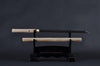 Geometric Wheel Wakizashi — 1045 Carbon Steel, Red Saya, Hand Forged, Full Tang, Battle Ready