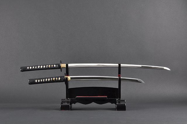 FULLY HANDMADE STAINLESS JAPANESE SAMURAI KATANA & WAKIZASHI TRAINING SWORDS - buyblade
