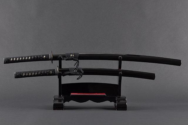 FULLY HANDMADE PRACTICAL DAMASCUS BAMBOO JAPANESE SAMURAI KATANA & WAKIZASHI SWORDS - buyblade
