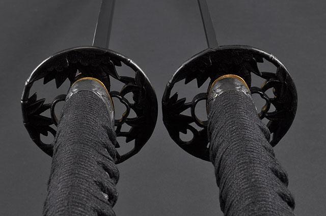 FULLY HANDMADE PRACTICAL DAMASCUS BAMBOO JAPANESE SAMURAI KATANA & WAKIZASHI SWORDS - buyblade