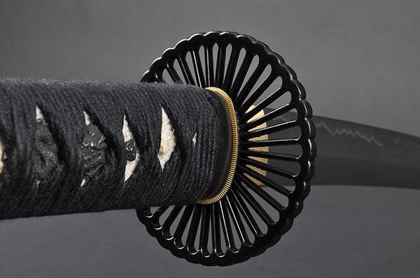 FULLY HANDMADE EMPIRE WHEEL PRACTICAL JAPANESE SAMURAI KATANA SWORD - buyblade