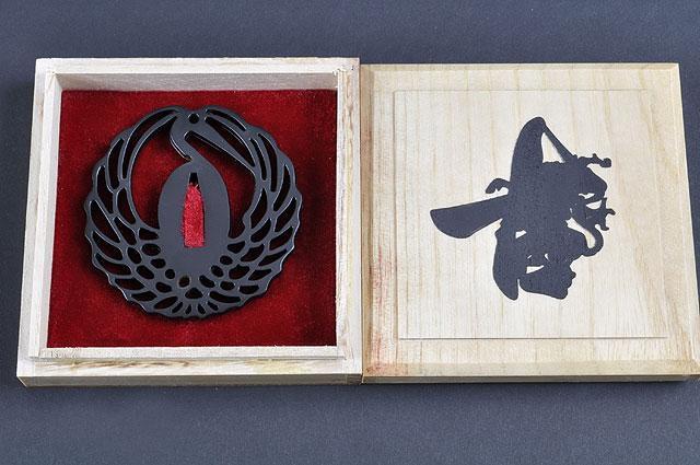 JAPANESE SAMURAI KATANA SWORD DACING CRANE TSUBA - buyblade