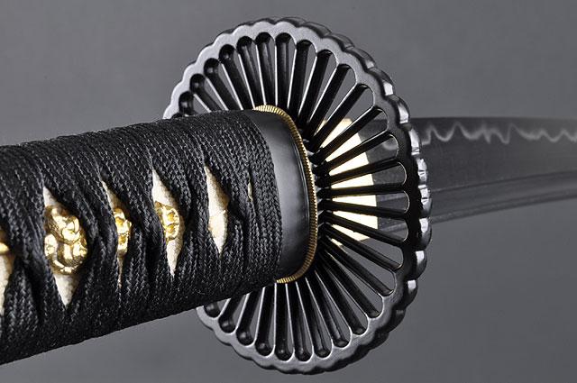FULLY HANDMADE EMPIRE WHEEL CLAY TEMPERED JAPANESE SAMURAI KATANA SWORD - buyblade
