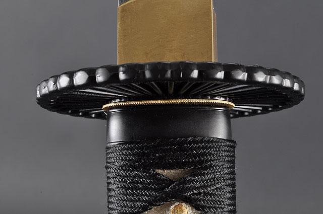 FULLY HANDMADE EMPIRE WHEEL CLAY TEMPERED JAPANESE SAMURAI KATANA SWORD - buyblade