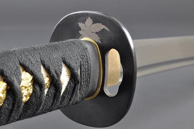 FULLY HAND FORGED FULL TANG MAPLE LEAF JAPANESE SAMURAI KATANA SWORD - buyblade