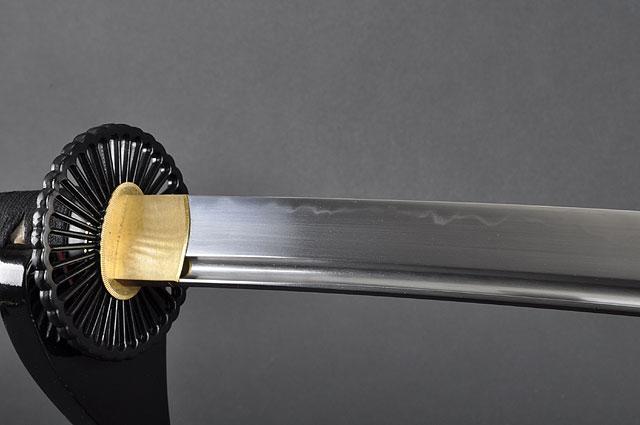FULLY HANDMADE EMPIRE WHEEL CLAY TEMPERED JAPANESE SAMURAI KATANA & WAKIZASHI SWORDS - buyblade